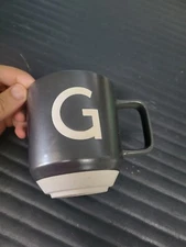 Project 62 Monogram "G" Stoneware Mug Black/White Initial Coffee Cup - Target