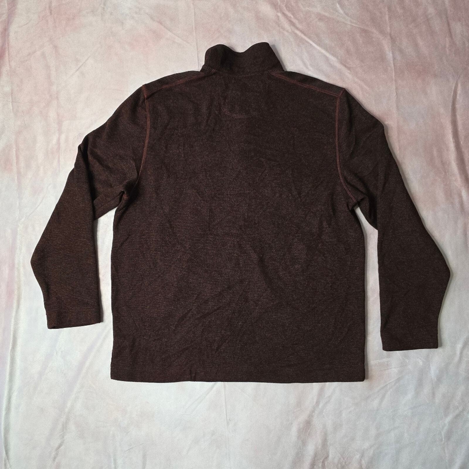 Van Heusen Flex Red Black Pull Over Button Long S… - image 2
