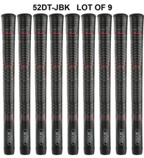 SET OF 9 -Winn Golf Dri-Tac DriTac Performance Black Grips 52DT-JBK Standard 