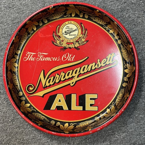 Narragansett ALE Beer Tray - 13" - Made on Honor - Sold on Merit