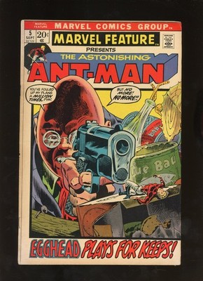 Marvel Feature #5 1972 Ant-Man Egghead Plays For Keeps Herb Trimpe VG+