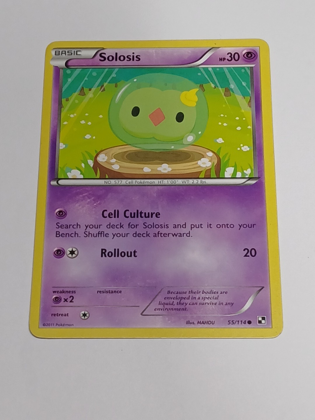 Pokemon Card Solosis 55/114 Black and White