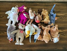 TY Beanie Baby 12-SET Original BEARS Plush Stuffed Animal Toy w/ Tag NEW