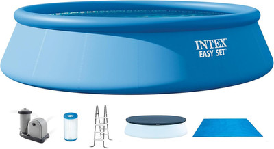 INTEX Easy Set 18 Ft X 48In above Ground Pool Set, round Inflatable Swimming Poo