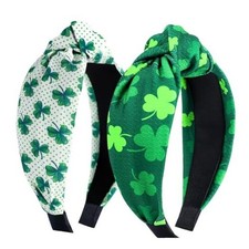 RUPOFUZA St. Patrick  s Day Headbands Irish Green Shamrock Leaves Green-5