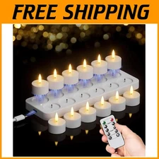 KunSwenn Rechargeable Tea Lights Candles with Remote Control