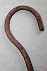 Lot Antique Hand Forged Wrought Iron 15" and 9" Butcher Hooks + Hatchet + Pedal — photo 10