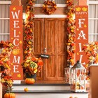 Welcome Fall Decor Porch Banner - Fall Outdoor Decorations for Home - Autumn