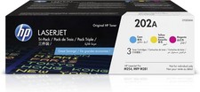 HP 202A Cyan, Magenta, Yellow Toner Cartridges Printers 3-Pack