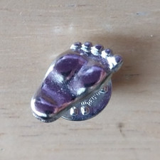 Bottom of the Foot Pin Footprint Footprints Silvertone