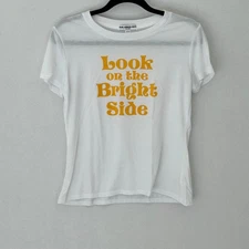 Sub Urban Riot XS Look on the Bright Side Graphic T-Shirt Soft Positive Relaxed