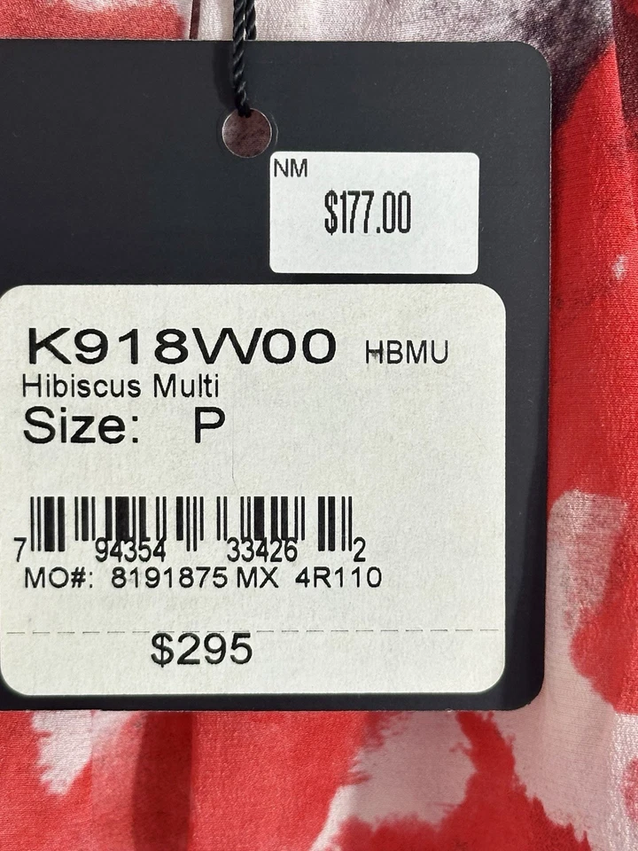 Top de seda St John ribete de lana sin mangas concha floral hibisco talla P nuevo con etiquetas precio de venta sugerido por el fabricante $295 Foto 3 de 4