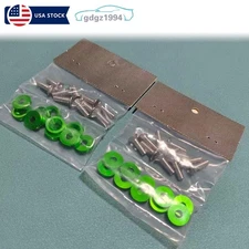 20pcs M6 Billet Aluminum Fender Bumper Washer Bolt Engine Bay Dress Up Kit Green