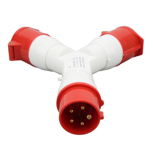 3 Way Industrial Plug 5 Cores 3P N E 16A IP44 Waterproof Y Type Industrial Av DB - Zdjęcie 5 z 12