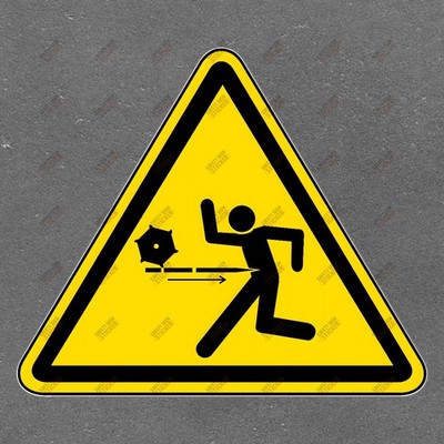 Caution: Hazard Warning Sign Sticker Accident Prevention & Safety #345718
