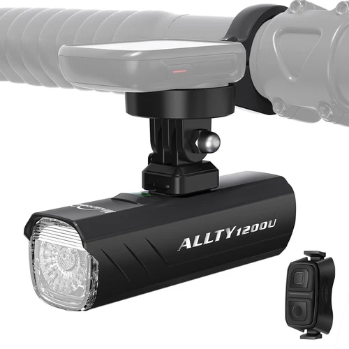 Bike Lights ALLTY 1200U, Bicycle Lights for Night Riding with Underneath Moun...