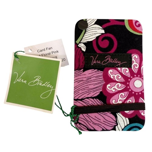 NEW Vera Bradley CARD HOLDER CASE 10 Fan Plastics Holds 20 Cards Mod Paisley NWT - Picture 2 of 9