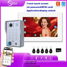 Video Door Phone intercom, 7 Inch Touch Monitor with Wired1080P doorbell system  