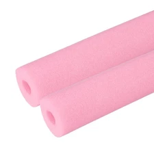 2Pcs 1"(25mm)IDx3.3FTx2.56" Pipe Insulation Foam Tube Pool Noodles Pink