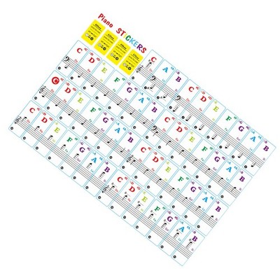 37/49/61/88 Key Piano Learning Music Keyboard Sticker Note Removable Sticker