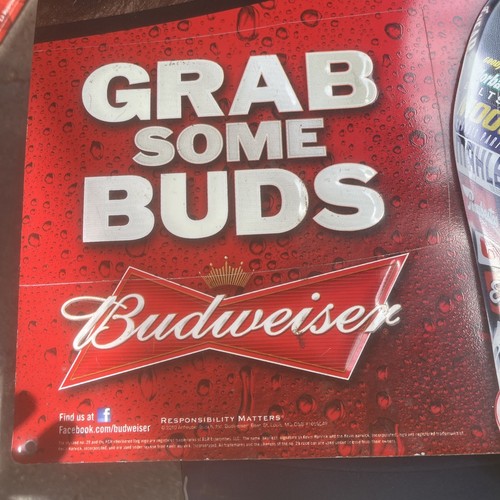 2010 großes Bud Budweiser NASCAR Kevin Harvick Metall Bier Schild 34" x 29" - Bild 3 von 8