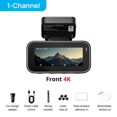 New Genuine Dash Cam 4K A810Lite HDR Supercapacitor 4G LTE Remote Control Wi-Fi 