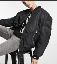AllSaints Akoi bomber jacket Green with detachable sleeves