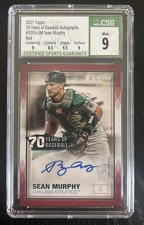 2021 Series 1 70 Years of Baseball MLB Auto Red #70YA-SM Sean Murphy - 6/10