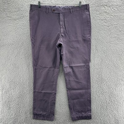 Sid Mashburn Pants Mens 40 Fits 40x31 Purple Golf Travel Cotton Chino Pants