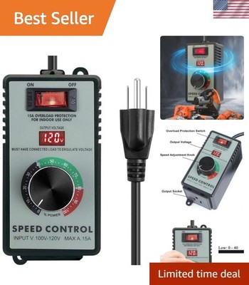 AC Motor Speed Controller 120V 15A Variable Speed Controller & Fan Speed Cont...