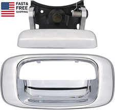 Tailgate Handle Latch W/Bezel Trim Chrome Compatible with 1999-2007 Chevrolet
