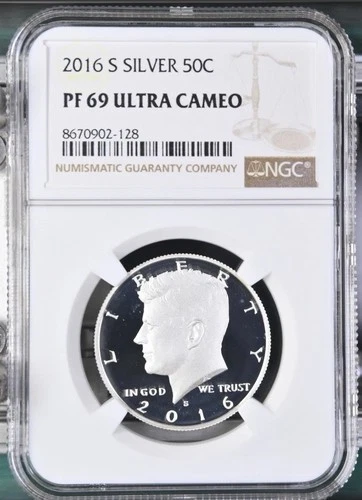 2016 s silver Kennedy half dollar NGC PF 69 Ultra Cameo