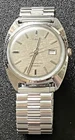 Vintage 1975 Timex Viscount 47550-03275 Gray Linen Textured Dial Date Automatic