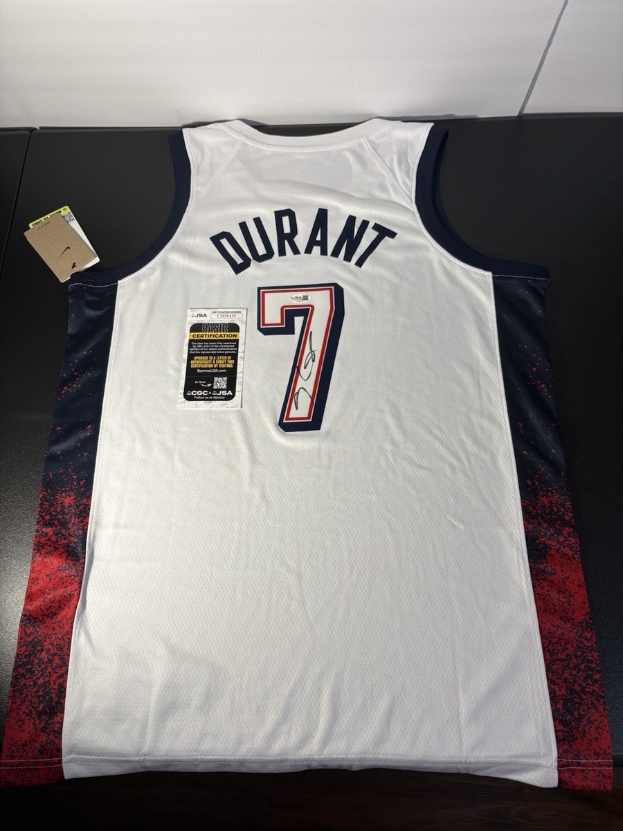 Kevin Durant Signed 2024 Team USA Olympics Jersey Autograph Rare