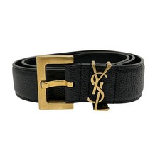 Saint Laurent YSL Monogram CASSANDRE Logo Grain Belt Black Bronze 139891591