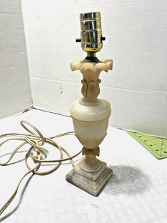 Vintage Alabaster Italian Table Lamp Natural Stone Electric