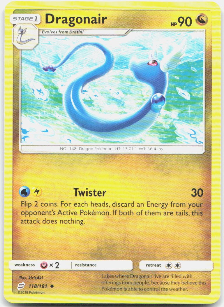 Dragonair 118/181 Uncommon Team Up Pokemon LP