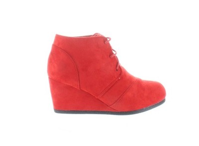 ILLUDE Womens Red Fashion Boots Size 6 (1675735)