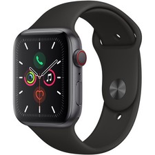 Apple Watch5 44mm GPS Cellular Space Gray Black Band Refurb Very Good MWW12LL/A