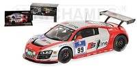 Minichamps 437101999 Audi R8 Lms Biela Kaffer 24H Nurburgring 2010 Modell 1:43