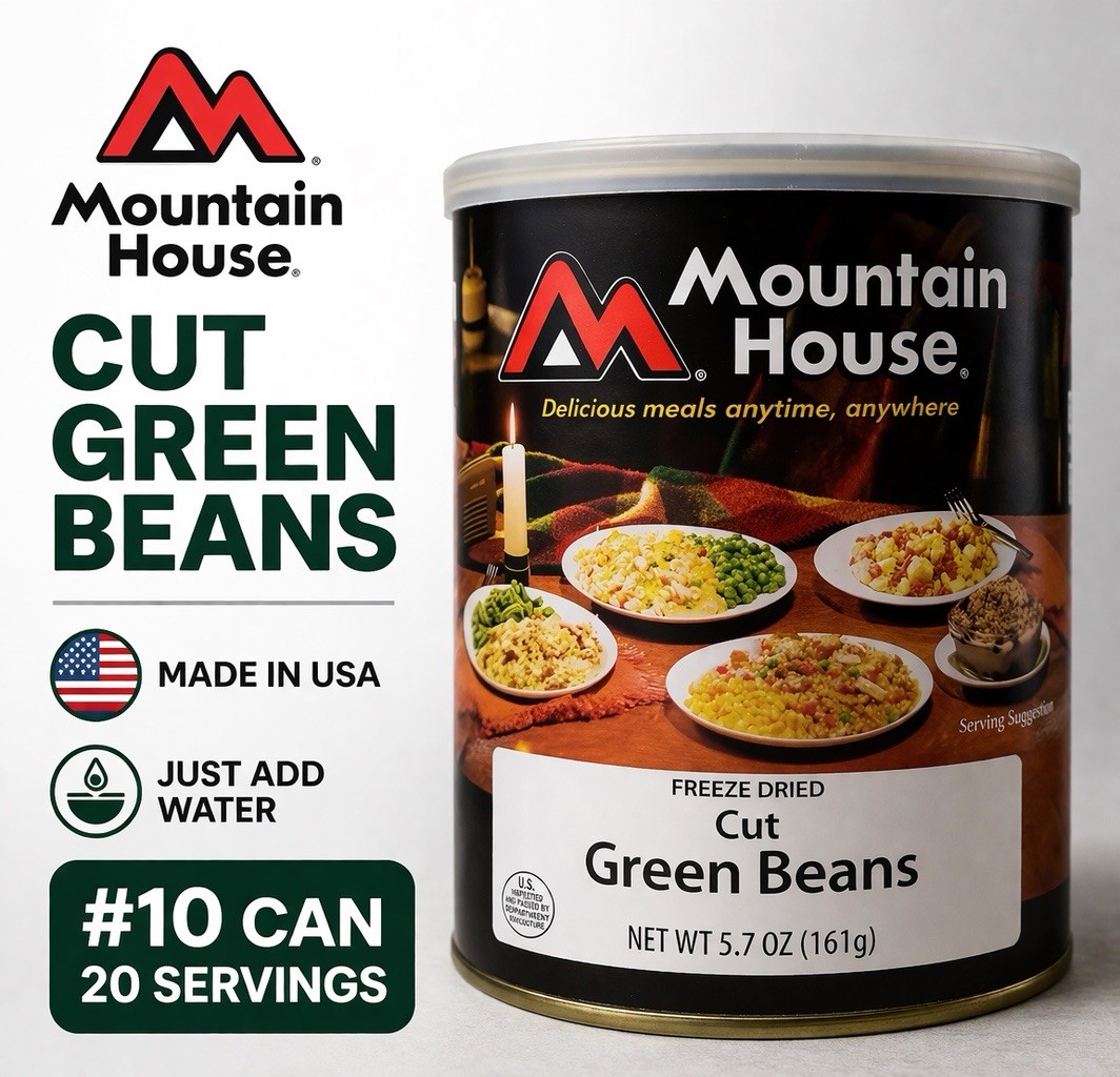 Mountain House Freeze Dried Cut Green Beans #10 Can Emergency Food Storage Prep