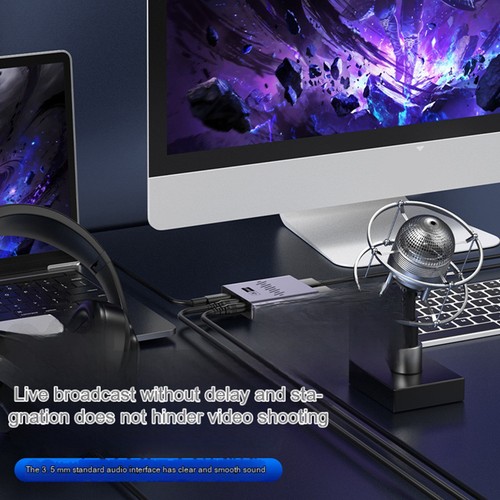 -Compatible Video Capture Card USB3.0/4K for Mobile Phone Laptop Game2791 - Afbeelding 3 van 9