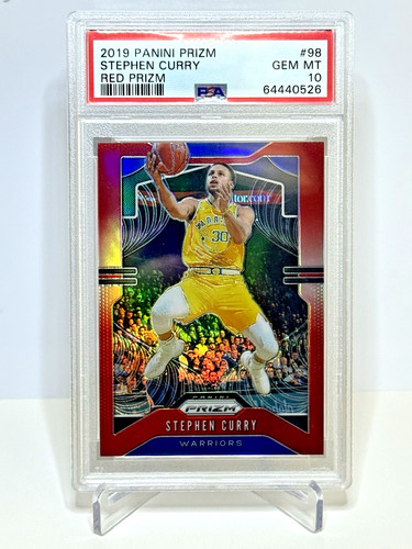 2019-20 Panini Prizm - Stephen Curry #98 Red Prizm /299, PSA 10