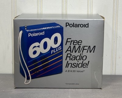 Vintage Polaroid 600 Plus AM/FM Radio In Original Package Advertising Film