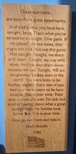 Herb Brooks Quote Hardwood Plaque Pyrograph M...