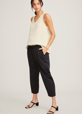 Hatch Maternity Women  s THE JAYDA PANT Black Cotton Size 1 S/4-6  178 NEW