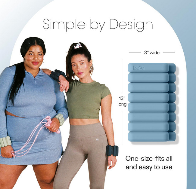 HUGE SALE !! Bala Bangles Adjustable Gray Wrist & Ankle Weights - 1 LB Each  NEW