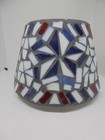 Home Interior Mosaic Glass Candle Jar Topper Shade Red White & Blue — photo 2