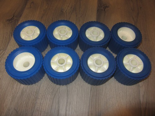 8PCS Boat Trailer Rollers Marine Ribbed Wobble Rollers 19MM Bore