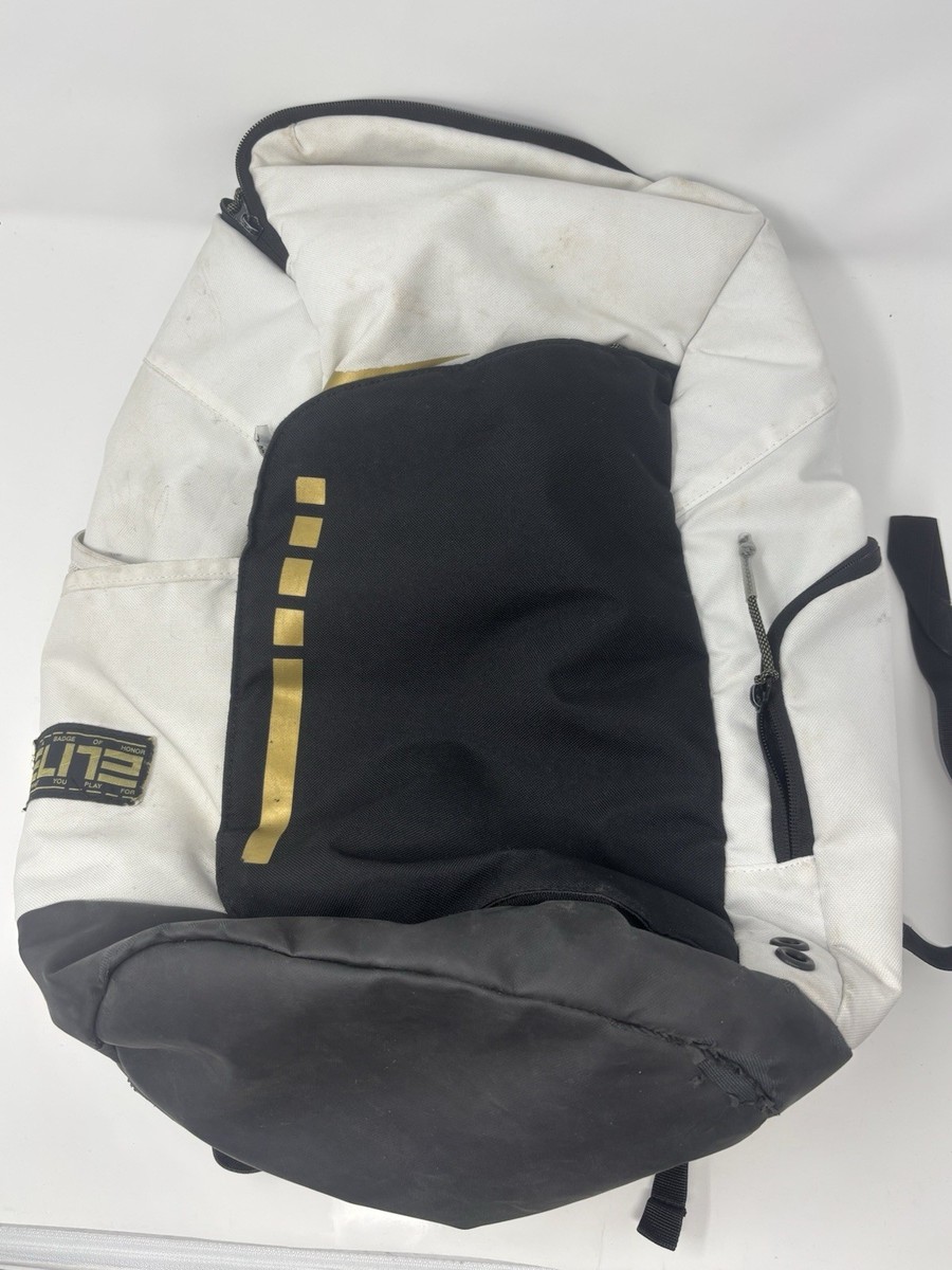 Nike Hoops Elite 32L Backpack White/Gold/Black DX9786-100 | eBay